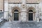 The main gate of San Giustino Cathedral`s in Chieti, Abruzzo, Italy