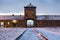 Main gate to concentration camp of Auschwitz Birkenau, Poland