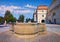 Main gate to the Litomysl Castle. One of the largest Renaissance castles in the Czech Republic. A UNESCO World Heritage Site