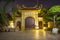 Main gate of the Tran Quoc Pagoda on the small peninsula