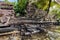 Main gates to the walls of Nan Madol - prehistoric ruined stone city. Pohnpei, Caroline Islands, Micronesia, Oceania.