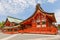 Main hall in Fushimi Inari Shinto Shrine of Kyoto, Japan