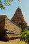 Main hall with sculptured tower of the ancient Brihadisvara Temple in Gangaikonda Cholapuram, india.