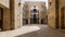 Main Iwan at courtyard of public historic mosque of Sultan Qalawun, Moez Street, Cairo, Egypt