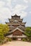 Main keep of Hiroshima Castle, Japan. National historic site