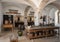 Main kitchen in service of the Pena Palace in Sintra, Portugal.