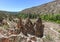 The Main Loop trail at the Bandelier National Park New Mexico USA over looks the river valley.