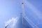 Main mast of a sailboat seen from below