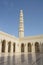 Main minaret and marble courtyard of Sultan Qaboos Mosque