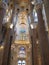 Main nave in cathedral in city of Barcelona in Spain - vertical