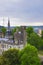 Main range of Cardiff Castle in Cardiff in Wales