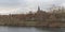 The Main riverbank at Hattersheim-Eddersheim in winter, Germany