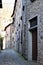 Main and only road that cars can travel in the ancient part of San Romano in Garfagnana.