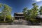 Main shrine of Hasedera temple with pagoda, Nara, Japan