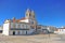Main square and cathedral of Nazare town