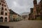 Main square of Freiburg - Munsterplatz and buildings on it, Trade house, Munster ca