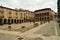 Main Square With Its Beautiful Arched Soportals In Siguenza. Architecture, Travel, Renaissance.