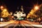 Main square with plague column, national theatre and St. Elisabeth cathedral in Kosice, yellow filter