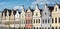 Main square in Telc with the famous 16th-century houses, architectural scene, Unesco