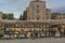 Main square of the town of Chinchon and the facade of the church of Our Lady of the Assumption stands out. chinchon Madrid`s