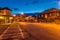 Main street of New Paltz NY at dusk