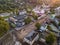 Main Street Reconstruction Works, Drone Photo with Sun Flare - Aerial View