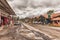 The main street with the small market hall in El Valle de Anton-Panama