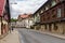 Main street in Szklarska Poreba town in Poland