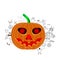 The main symbol of the Happy Halloween holiday.