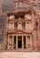 The main temple in Petra is an ancient majestic building of Al-Khazneh