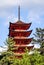 The main tower of Itsukushima Shrine in Hiroshima, Japan