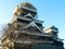 The main tower of Kumamoto castle and Hira Turret in Japan