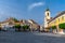 The main town square in the colorful historic Baroque town center of Szentendre