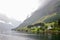 Main view of Bakka, a tiny village in the municipality of Aurland in Sogn og Fjordane county, Norway.