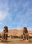 Main view of Colossi of Memnon statues, Luxor, Egypt