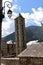 Main view of the Roman Church of Santa Eulalia in Erill-la-Vall village, Catalonia, Spain