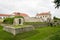 Main view to fortress in Zbarazh, Ternopil region, West Ukraine panorama of castle