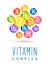 Main vitamin icons on white