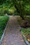 Main walkway of Botanical garden in Europe in autumn.