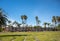 Main wall burial site at Calvary Cemetery. Santa Barbara, CA, USA