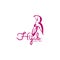 Mainabaya, hijab, veil on pink color logo Ideas. Inspiration logo design. Template Vector Illustration. Isolated On White