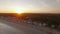 Maine Aerial York Beach Sunset