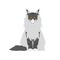 Maine Coon Cat isolate on white background. Cartoon cat kitten icon vector. Hand drawn childish vector illustration.