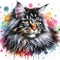 Maine Coon Majesty: Regal Cat Illustrated in Stunning Detail