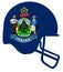 Maine State Flag Football Helmet