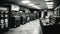 Mainframe Computer Room Of The S Featuring Large Reeltoreel Tape Drives. Generative AI