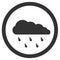 Mainly cloudy. Weather icon. From a set of weather icons in black. Minimalistic style.
