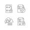 Maintain information security linear icons set