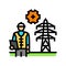 maintenance electric grid color icon vector illustration