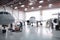 maintenance hangar, with team of technicians performing routine checkups on aircraft